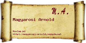 Magyarosi Arnold névjegykártya